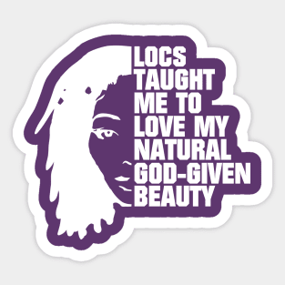 Locs Dreadlocks Silhouette Quote Sticker